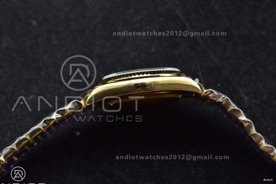 DayDate Steel YG 904L President Edition (Gain V5 on Stick with Green Bracelet Weight) Diamond vr3255 Best 36 QF Dial 0323